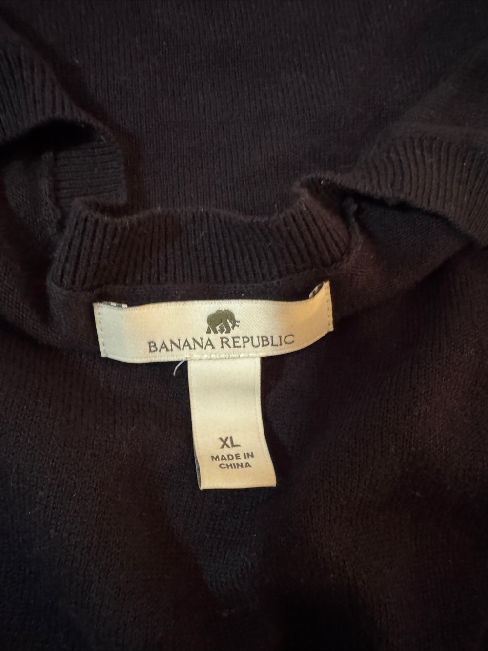 Vintage Early Aughts Banana Republic Graphic Sweater with Dove/Black See Thru - Picture 10 of 14